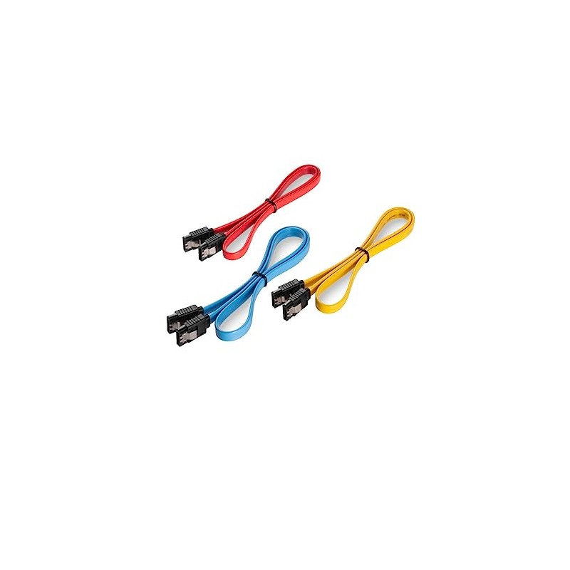 sonero® SATA III 6Gb/s Daten-Kabel-Set, 3x 0,50m, rot/gelb/blau
