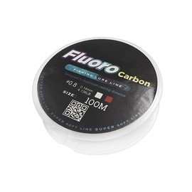 FONGKNOX 100M Fluorocarbon Fishing Line 100% Fluoro Leader Line Virtually Invisible Low Memory Sink Fast Clear High Sensitive Anti-Curl Abrasion Resistance Freshwater Saltwater Size 0.8 4.14LB/1.88KG