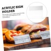 NOLITOY Acrylic Sign Holder L-Shape 5Pcs Double-Sided Desktop Price Rack