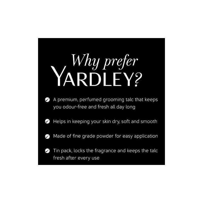 Yardley London Gentleman Deodorizing Talc Talcum Powder for Men 100gm