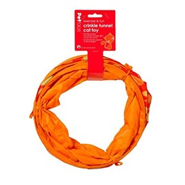 Catkins by Petface Cat Crinkle Tunnel Cat Toy, Orange
