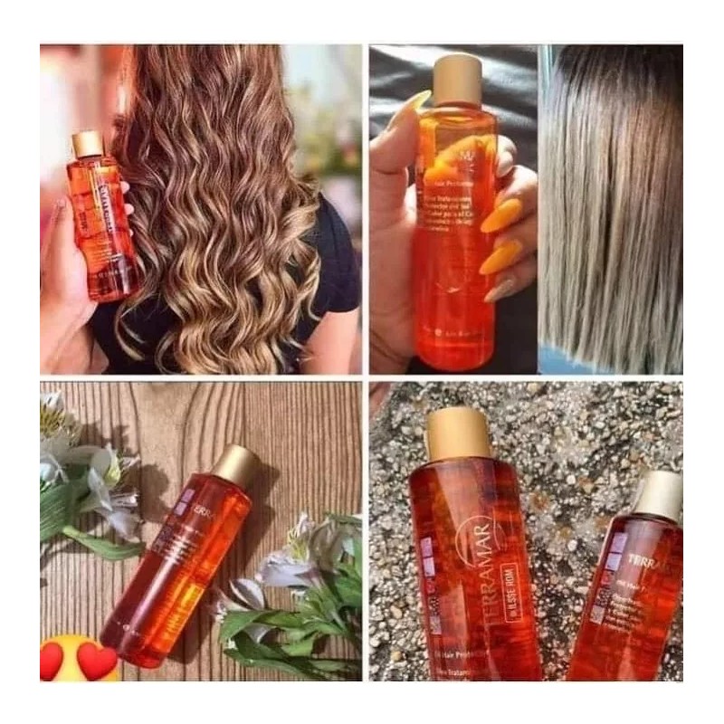 Terramar Mascarilla Capilar+óleo Fps Color Rojo +shampoo Terramar