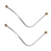 LALAFINA 2pcs Aluminum Air Compressor Replacement Tubes Long Exhaust Hose