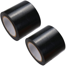 Autrends Mini Duct Tape 2PCS Travel Size Duct Tape for Outdoors Camping Hiking Emergency Put in Pocket Tear by Hand, 2 inch x 5 Yards, Twin Black