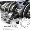 BUGUUYO Retaining Ring Snap Clip Assortment 100pcs External Circlip Shaft