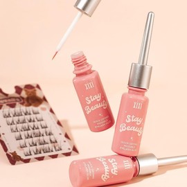 ChongTai 3 PCs Pack Quick Drying Invisible Eyelash Glue, Water Proof Brush on Strong Hold Eyelash Adhesive Glue for Beginners, 8g *3 PCs, Clear