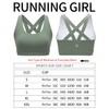 Running Girl Padded Sports Bra with Removable Cups and Criss-Cross