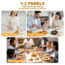 Electric Warming Tray - Portable Warming Plate with Timer, Heating and Child Locks Control Feature - Electric Heating Pad for Party, Buffet, Picnic - Food Warmer Tray for Camping,Travel
