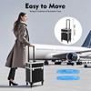 mignonnememe Rolling Makeup Train Case Professional Cosmetic Trolley Large Storage