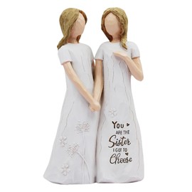 Friendship Gifts for Women Sculpted Hand-Painted Sister Birthday Gifts-You are The Sister I Got to Choose-Waterproof Resin Funny Gifts for Friends Sister Birthday Gifts Birthday Gifts for Women Frien
