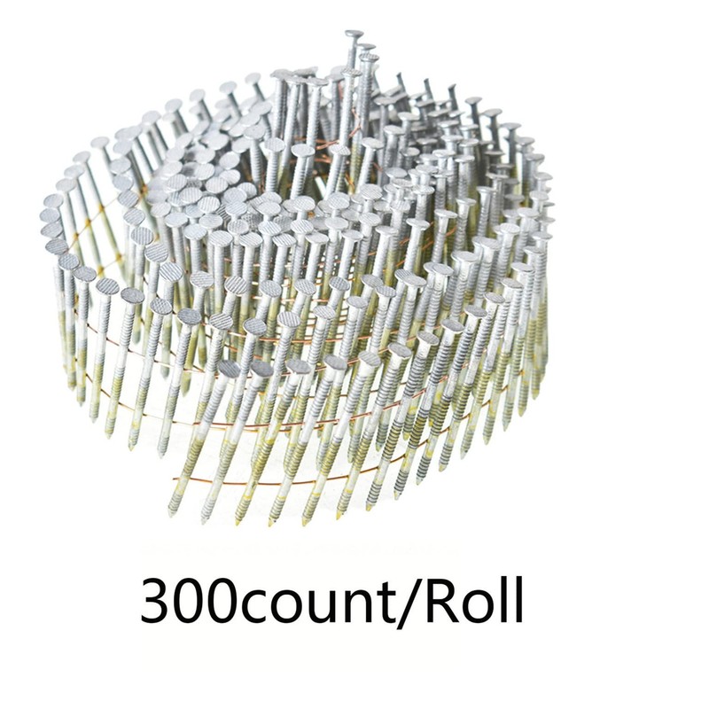 mitoharet 15-Degree Collated Wire Coil Siding Nails 1-1/4Inch x 0.092Inch
