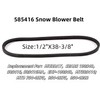 JIEOADOU 585416(1/2"x38") & 579932MA(3/8"x33") Snow Blower Belt Replcaement for Murray