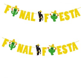 KONTONTY Cactus Patterned Bunting Banner Glittery Mexican Fiesta Party Garland for Decorations for Celebrations Birthday Parties and Photo Props