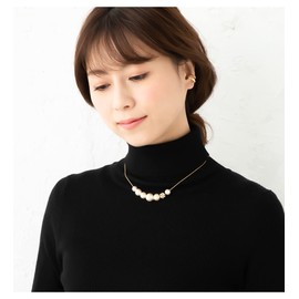 JewelVOX Necklace Slide Adjuster Cotton Pearl Pave Ball Gradient Necklace for Adults