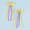 Usakinon Girls Hair Clips Mermaid Bow with Dangling Ribbons, 2