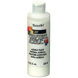 DecoArt Crafters Acrylics Paint, White,236 ml (Pack of 1)