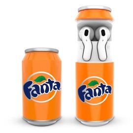 Coca-Cola Wireless Earbuds with Can Shaped Charging Case - Color: Fanta