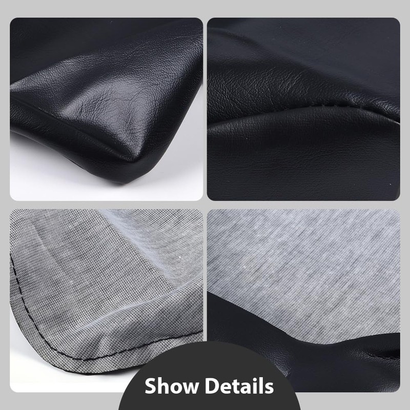 PIT66 Black PVC Leather Seat Cover Compatible with Honda 2000-2006