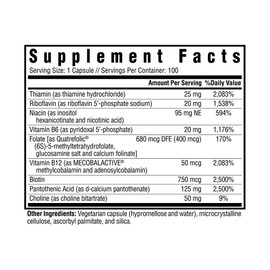 Seeking Health Seeking Health B Complex Plus - Vitamin B Complex Supplement with Choline & Riboflavin - Supports Brain Health, Digestion, & Energy - 100 Capsules