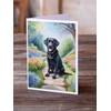 Caroline's Treasures Labrador Retriever Spring Path Greeting Cards Pack of