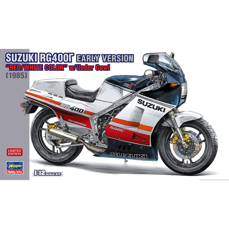 Hasegawa 21732 1/12 Suzuki RG400 Gamma Early Model, Red/White Color,