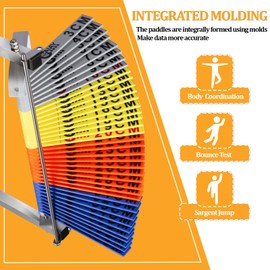 RTFLYKAY Wall Mounted Vertical Jump Measurement Tool, Adjustable Height Vertical Jump Tester Outdoor Use, 27.5"-47" Wall Mounted Vertical Jump Trainer,Used for Basketball and Volleyball High (Grey)