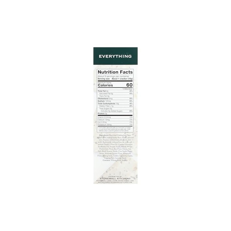 Stonewall Kitchen Everything Flatbread Crisps, 4.9 Ounce