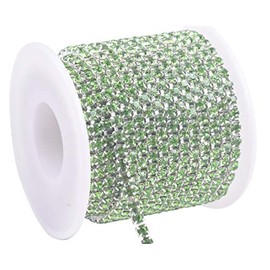 KAOYOO - Cadena de 10 yardas de 4 mm con diamantes de imitación para costura, decoración de bricolaje, joyería, boda