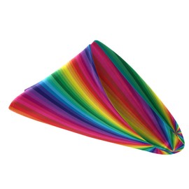 ZzWwR Magic Rainbow Colored Swirl Twisting Cloth Napkins, Set of 6 20 x 20 Inch Soft & Comfortable Polyester Dinner Napkin for Family, Restaurant, Weddings, Parties