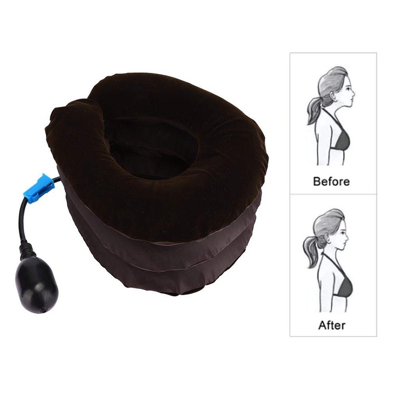 Brrnoo Inflatable Neck Collar, 3-Layer Monotube Neck Support Neck Traction