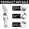 NIYATA 4Pcs 90 Degree Hook Lock Bolt,304 Stainless Steel Safety