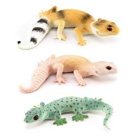 cifras de juguetes de camaleón, cifras de lagarto realistas, 3 piezas, cifras de animales de bosque tropical, modelo de proyecto escolar para niños pequeños, regalo de cumpleaños para tartas