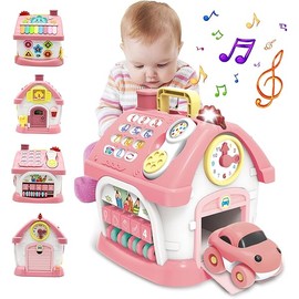 Montessori Toys for 1+ Year Olds Girl Gifts - 8-in-1 Musical Learning House Baby Toy 6-12 12-18 Months, Toddler Toys Age 1, 2 Year Old Girl Birthday Gifts