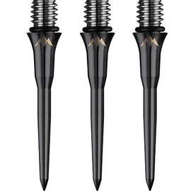 Mission Titan Pro Titanium Conversion Dart Points - Soft to Steel (Black - Grooved, 26mm)
