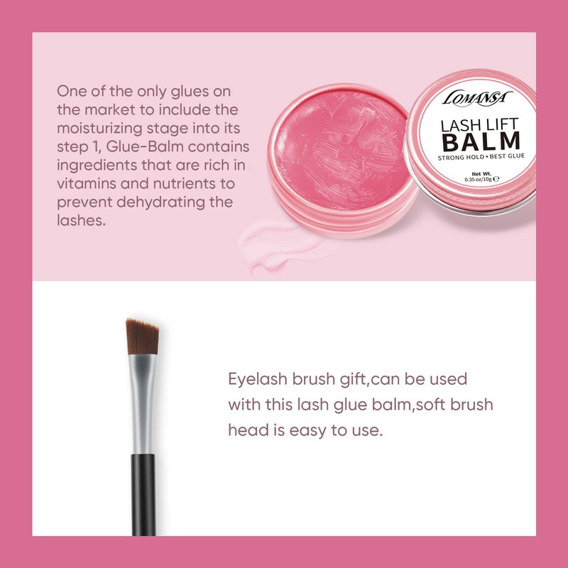 Lomansa Eyelash Lifting Glue, Lash Lift Glue Balm, Lash Lift