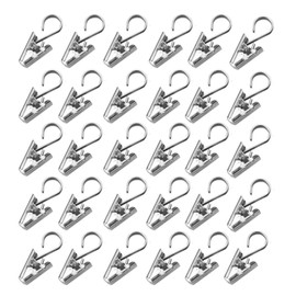 Golden Apple Heavy Duty Stainless Steel Metal Clips w/Hook for Curtain, Photos, Art Craft Hanger Hanging Clips Home Decoration (30 Pack)