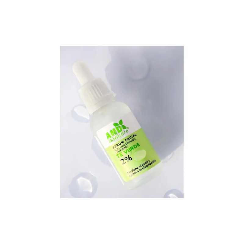 Srum Facial con T Verde AND , Controla Acn y