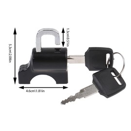 3 pcs Universal Motorcycle Helmet Locks, BOSOIRSOU 22mm-26mm Anti-Theft Helmet Safety Lock Aluminum Alloy Handlebar Padlock Mount for Motorbike Scooter Street Bike
