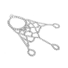 Arras Creations Fashion Trendy Spiderweb Chain Bracelet Ring/Slave Bracelet/Bracelet and Ring Set For Women / AZFJSBB163-SIL