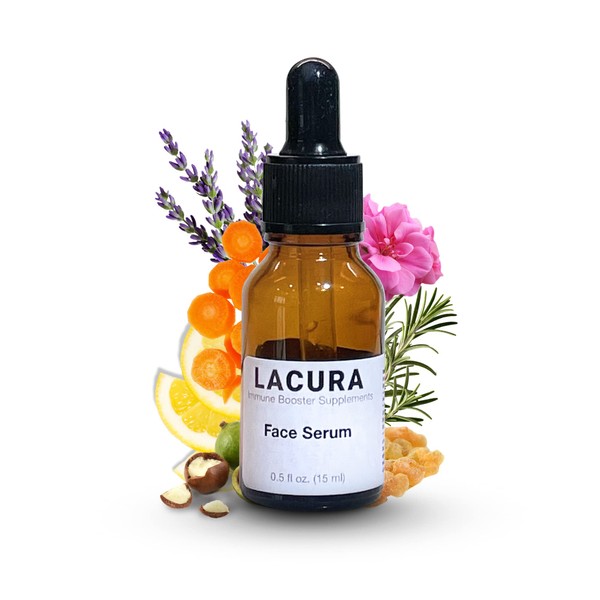 LaCura - Therapeutic Face Oil, Facial Oil with Rosemary, Carrot Seed, Frankincense, Lavender, Geranium, Lemon, & Jojoba Oils, Facial Oil for Women, Facial Oils for Mature Skin, 15 ml