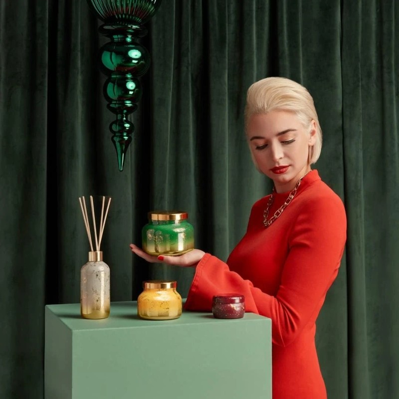 Capri Blue Glimmer Reed Diffuser Set -Volcano scent 8 oz.