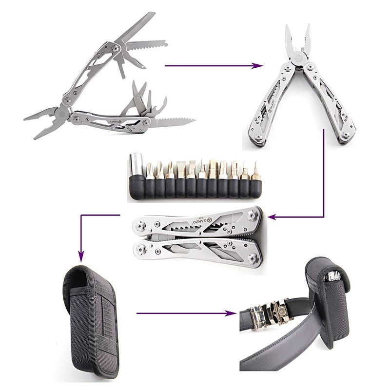 Ganzo Multi Tool G202B/G202 Outdoor Military Camping Pliers with Kits