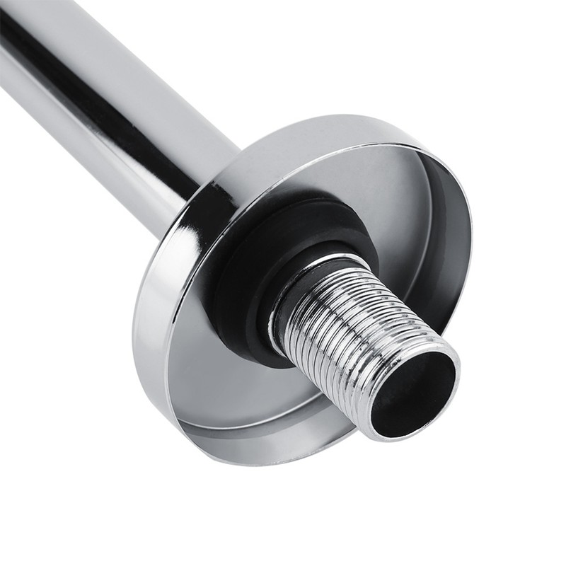 Extra Long Stainless Steel Shower Rain Head Arm Replacement Flange