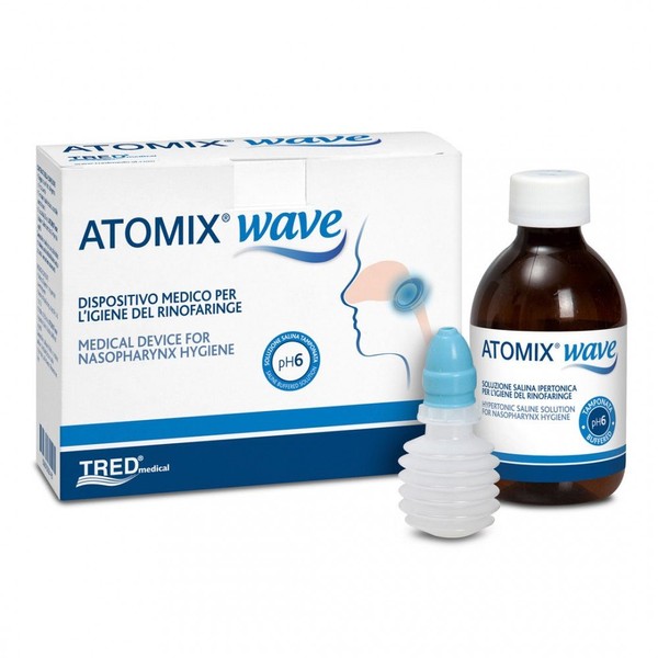 Dispositivo di igiene nasofaringea tred atomix wave 250ml 2 unità