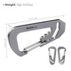 MecArmy EH3 EDC Keychain Carabiner, Crowbar/Allen Key/Bottle Opener (Titanium)