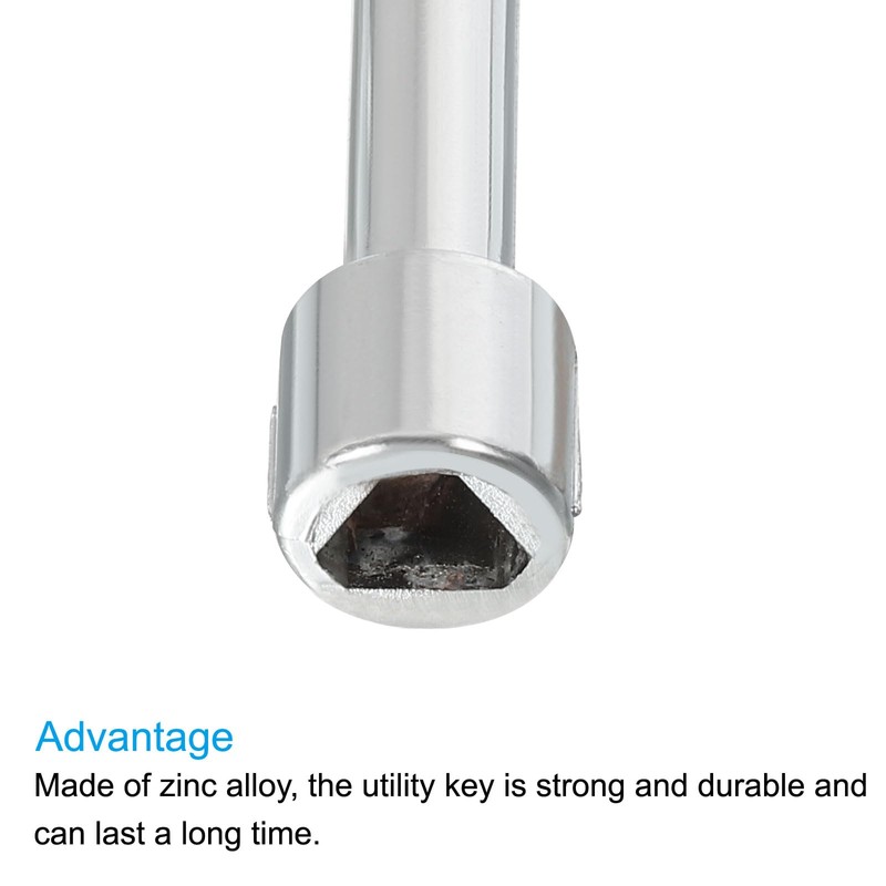 PATIKIL Triangle Spanner Keys, 6 Pack Zinc Alloy Elevator Lift