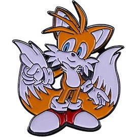 Sonic Tails Character Metal Enamel 1.4 Inches Tall Pin