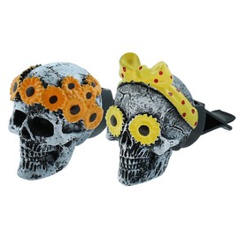 Bashineng Skull Car Air Vent Air Freshener Sunflower Daisy Decorative Dashboard Cute Cool Funny Car Truck Interior Accessories 2 pcs