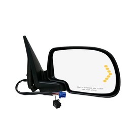 PM Auto Right Passenger Side Mirror, Power Heated Manual Folding with Turn Signal Light Replacement For 2007 GMC Sierra 3500 Classic