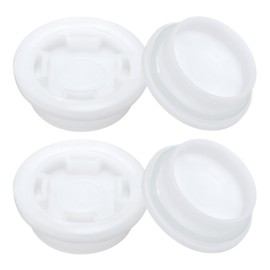 sourcing map 4Pcs Bung Cap, 2'' Plastic Bung Hole Caps, Fine Thread Drum Bung Hole Cap for 55 Gallon Plastic Drums, Fuel Tank, Household Bucket Caps and Oil Tank